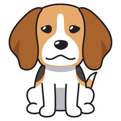 Cartoon character beagle dog for design.