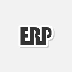 ERP logo sticker isolated on white background