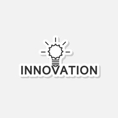Obraz premium Innovation icon sticker isolated on white background