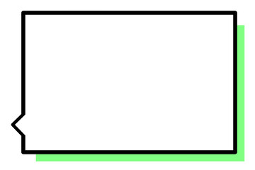 Obraz premium 四角吹き出し 緑