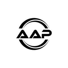 Fotobehang AAP letter logo design with white background in illustrator, vector logo modern alphabet font overlap style. calligraphy designs for logo, Poster, Invitation, etc. © Aftab