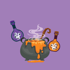 flat Happy halloween vector