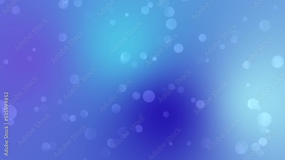 Poster neon nazar, sora blue, iris and deep daijin blue bokeh gradient background loop motion. moving bubbl