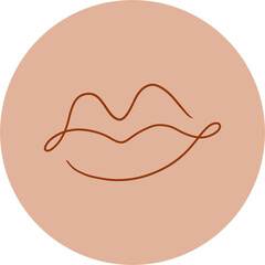 Lips Line Art Icon