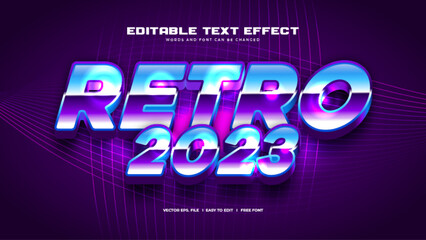 Retro 2023 text Effect