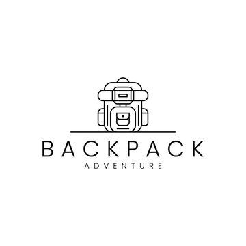 backpack adventure line logo design