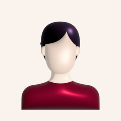 male character 3d without face