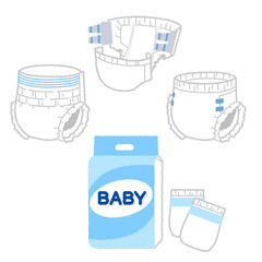 紙おむつのイラスト