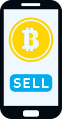 Bitcoin trade growth finance business concept