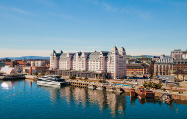 view of Oslo Havnelager building from the National Opera House