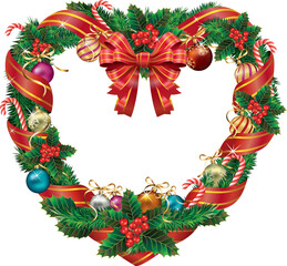 Fototapeta na wymiar christmas wreath decoration