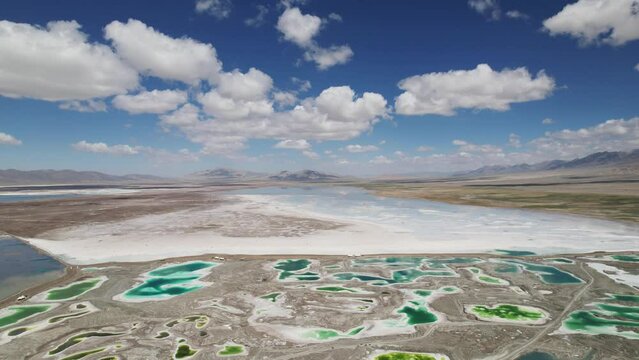 aerial view of beautiful landscape of yadan landform in gansu province