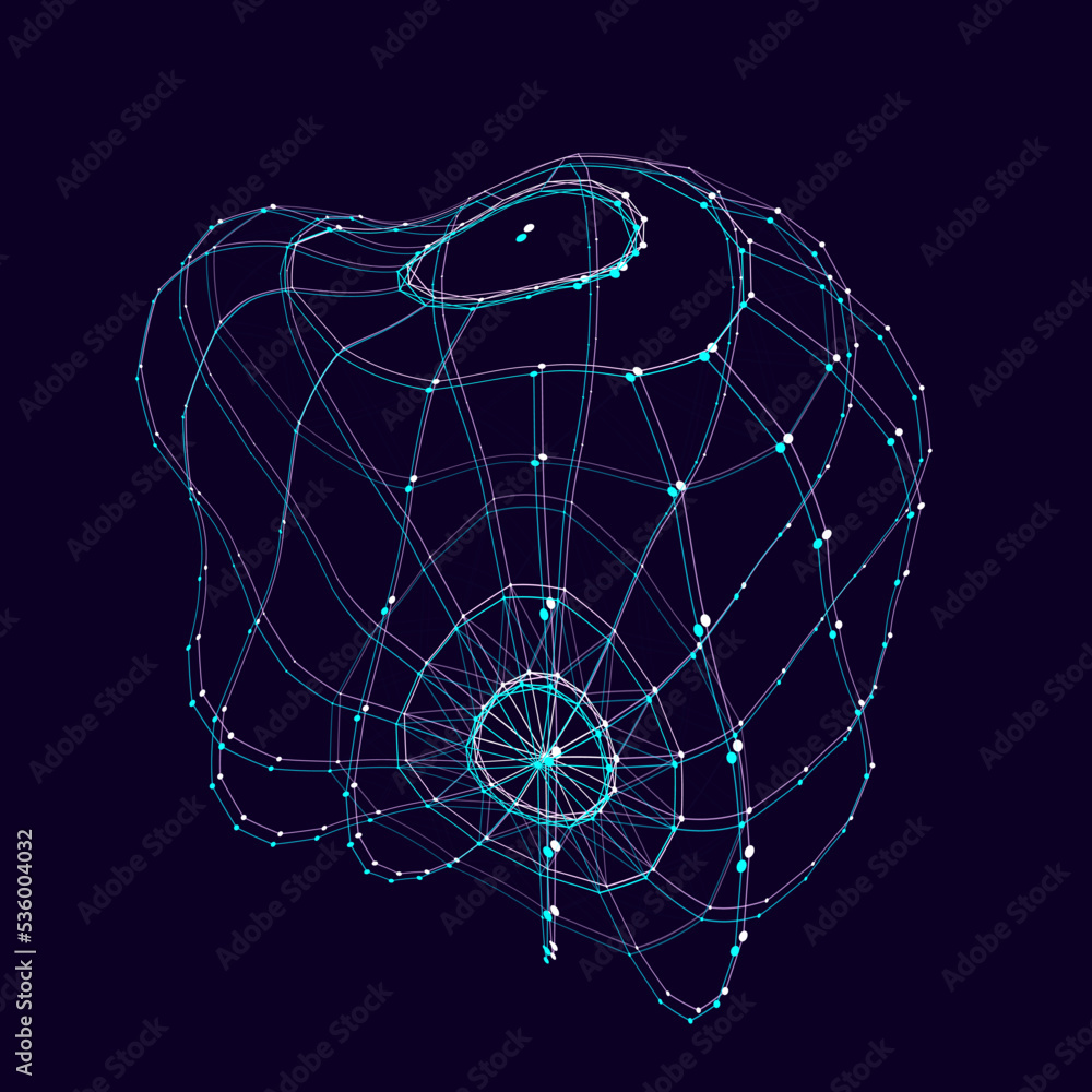 Poster futuristic 3d sphere with glitch effect. data transfer failure. retro futurism concept. virtual real