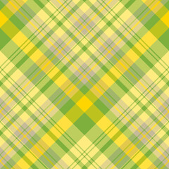 Seamless pattern in lovely green, yellow and gray colors for plaid, fabric, textile, clothes, tablecloth and other things. Vector image. 2