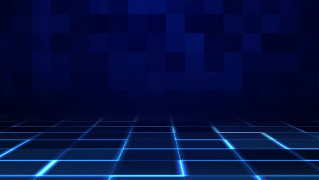 blue abstract background, neon digital technology, neon dark background, party video background, dj, technology, digital abstract background (Looping Video), square purple neon
