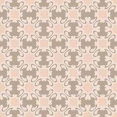 Gray beige carved arabic style seamless pattern, oriental motif art background, elegant pattern for design and decoration