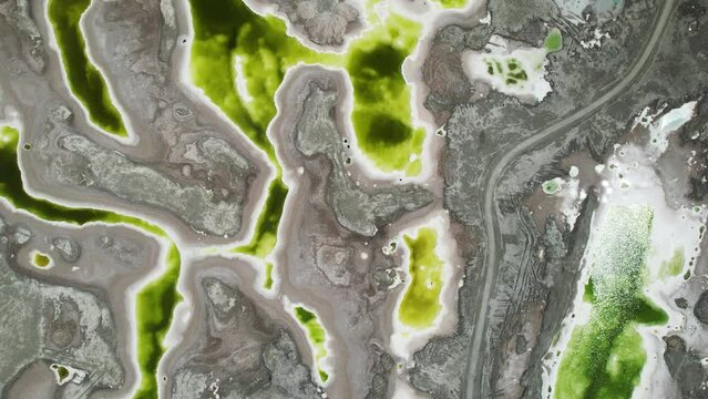 aerial view of beautiful landscape of yadan landform in gansu province