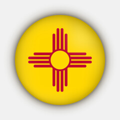 New Mexico state flag. Vector illustration.