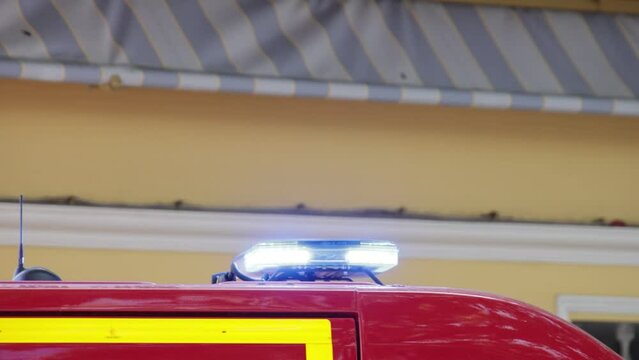 camion de pompier en intervention en France