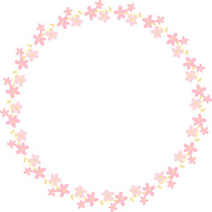 minimal pink and gold cute botanical wreath frame