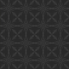 Arabic style seamless pattern, arabesque ornate black monochrome pattern for design