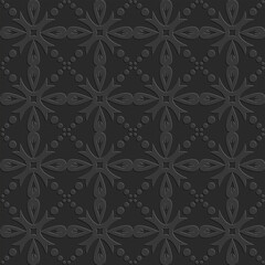 Fototapeta premium Perforated embossed seamless pattern, Arabic arabesque style in design, decorative art vector illustration