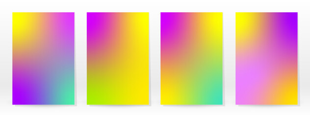 Minimal Poster. Pastel Soft. Rainbow Gradient Set.