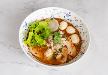 Thai Mixed Noodle Soups and desserts 