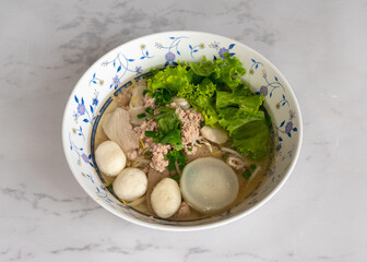 Thai Mixed Noodle Soups and desserts 