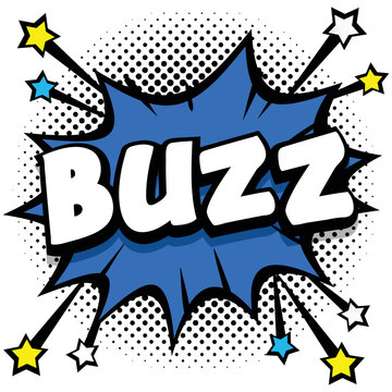 Buzz Pop Art Comic Speech Bubbles Book Sound Effects