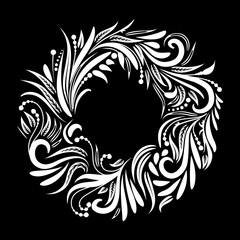 Ethnic gold foil ring, wreath symbol tattoo design. Use for print, posters,