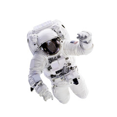 Astronaut zwevend in de ruimte geïsoleerd op transparante achtergrond - elementen van deze afbeelding zijn geleverd door NASA