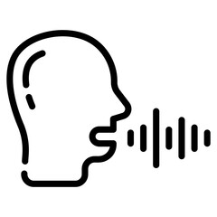 Check outline icon of speech recognition