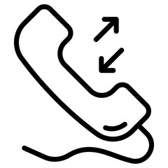 An icon of call diversion line design