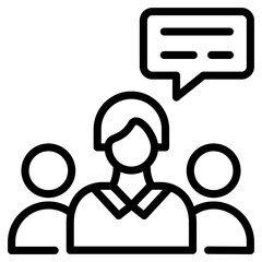Team discussion linear icon download
