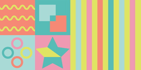 Colorful Abstact Designs Punchy Background