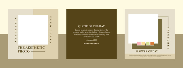 retro aesthetic minimalist feed or post design template