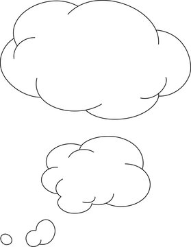 Thinking 3 bubble balloon message illustration elements