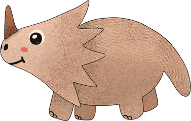 cute dinosaur illustration for baby tee print