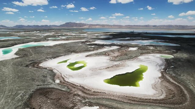 aerial view of beautiful landscape of yadan landform in gansu province