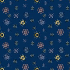 seamless pattern with snowflakes
