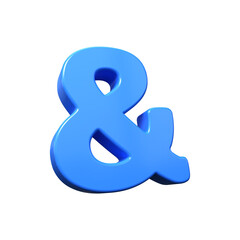 3d rendering ampersand sign