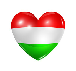 Love Hungary, heart flag icon