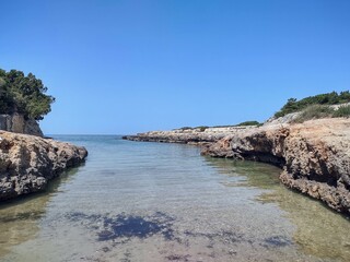 Beach of Salento in summer