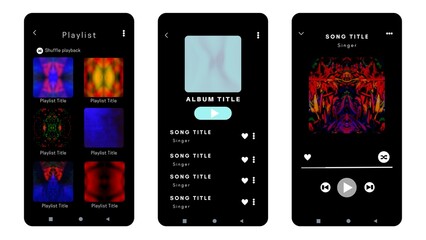 Display application charts for the most popular songs. Music playlist Template with white background	