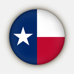Texas state flag. Vector illustration.