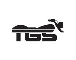 Motorcycle Letter Mark or Monogram or Wordmark Logo Design Vector, TGS logo vector