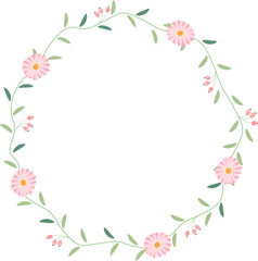 Obraz na płótnie Canvas daisy spring and easter flower wreath