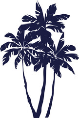 Group of Palm trees silhouette