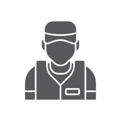 Personal Security filled flat icon. linear style sign for mobile concept and web design